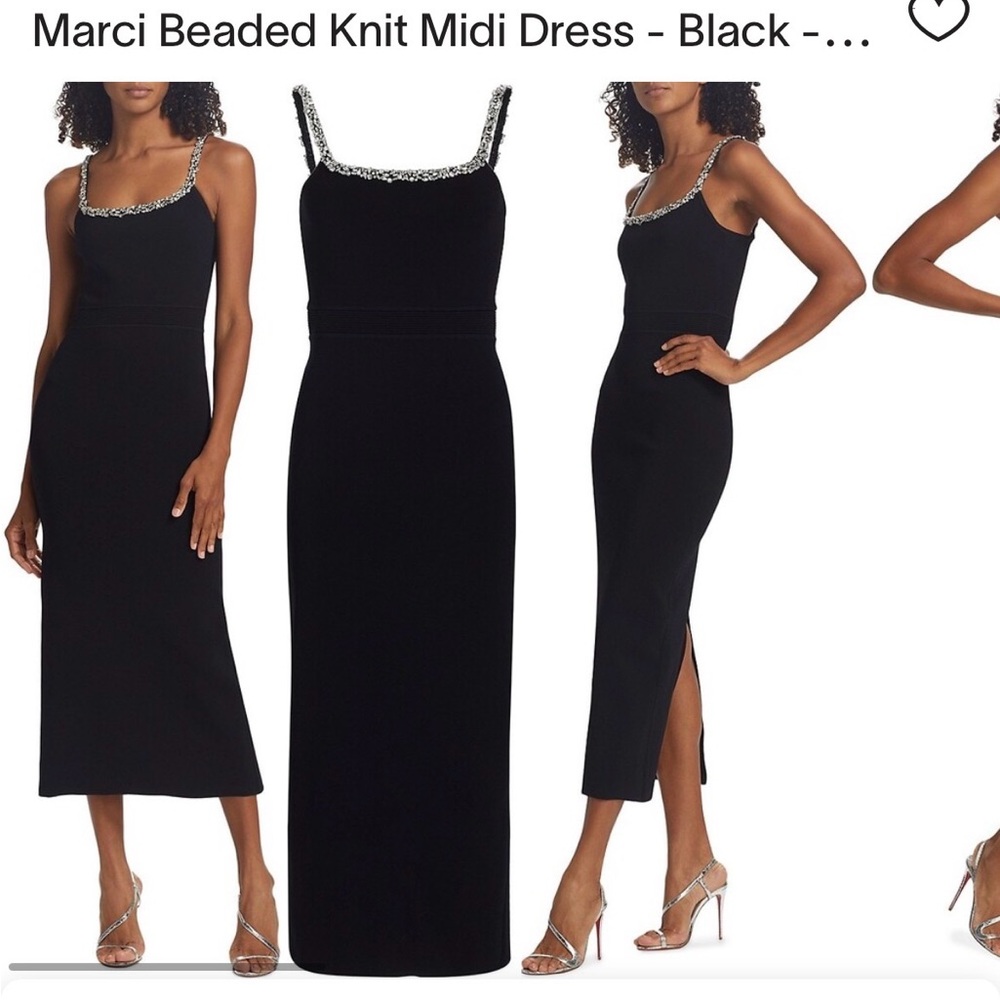 Saks Fifth Avenue SIMKHAI Women's Marci Beaded Knit Midi Dress - Black